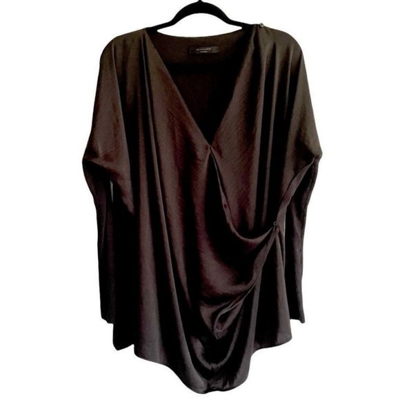 NWOT All Saints 3 Way Erma Cotton Cowl Draped Long Sleeve Sweater - Picture 5 of 12